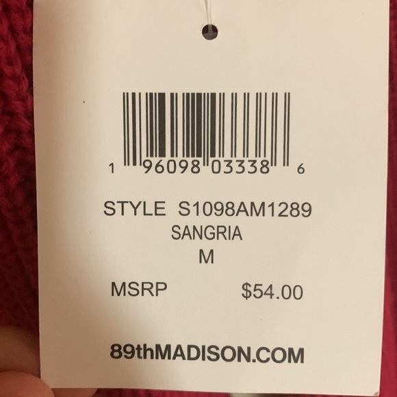 NWT Pink Cowl Neck Sweater - Picture 8 of 8